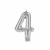 VELA SILVER GLITTER PRATEADA NUMEROS