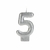 VELA SILVER GLITTER PRATEADA NUMEROS - comprar online