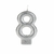 VELA SILVER GLITTER PRATEADA NUMEROS - loja online