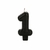 VELA SILVER GLITTER PRETA NUMEROS - Gildoces