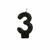 Imagem do VELA SILVER GLITTER PRETA NUMEROS