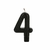 VELA SILVER GLITTER PRETA NUMEROS