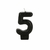 VELA SILVER GLITTER PRETA NUMEROS - comprar online
