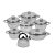 Bateria De Ollas 13 Piezas Acero Inoxidable Hoffman