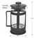 Cafetera de prensa francesa de vidrio borosilicato de 600ml en internet