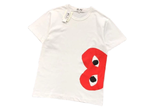 CDG PLAY Large Heart Side Print T-Shirt