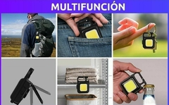 Mini Linterna Llavero COB: potencia recargable y luz blanca fría - SolucionesYa