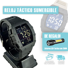 ¡OFERTA ÚNICA! RELOJ DEPORTIVO SUMERGIBLE TOMI + LINTERNA TÁCTICA CON ZOOM DE REGALO