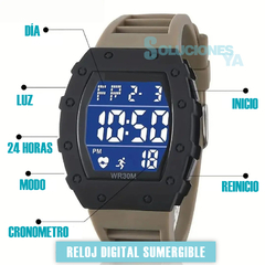 ¡OFERTA ÚNICA! RELOJ DEPORTIVO SUMERGIBLE TOMI + LINTERNA TÁCTICA CON ZOOM DE REGALO - comprar online