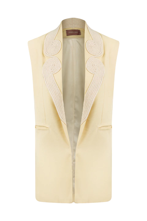 Colete Bordado Anya Amarelo - comprar online