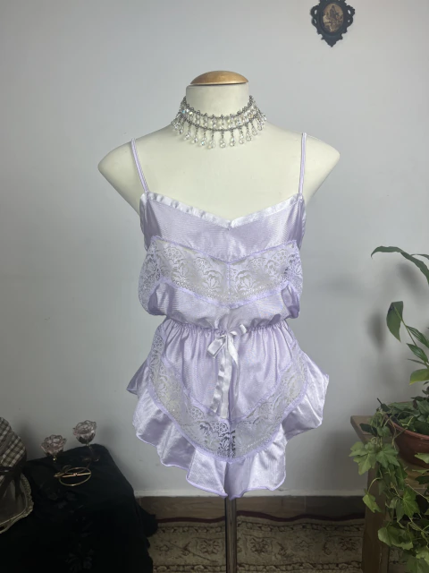 Babydoll Vintage Lilás P