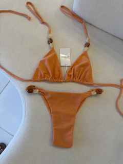 BIQUINI ANTONELLA CORTININHA FITA SEMI FIO LARANJA (G)