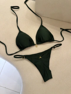 BIQUINI BASIC CORTININHA FITA SEMI FIO VERDE ESMERALDA