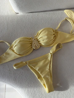 BIQUINI MALU FITA FIO AMARELO - Litoral Beachwear | Moda Praia Feminina
