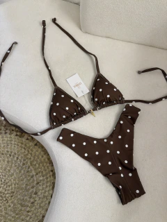 BIQUÍNI POÁ MARROM ASA DELTA - Litoral Beachwear | Moda Praia Feminina