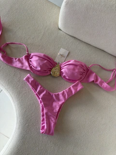 BIQUINI MALU FITA FIO ROSA