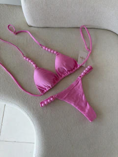 Imagem do BIQUÍNI BALI CORTININHA COM CALCINHA SEMI FIO ROSA
