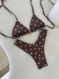 BIQUÍNI POÁ MARROM ASA DELTA - Litoral Beachwear | Moda Praia Feminina