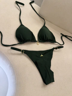 BIQUINI BASIC CORTININHA FITA SEMI FIO VERDE ESMERALDA - comprar online