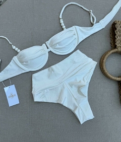 Biquíni Bali Hot Pants Off White - loja online