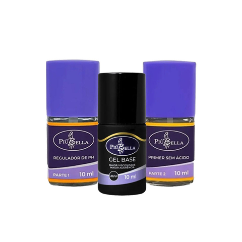 KIT PH + PRIMER + BASE EM GEL PIU BELLA - comprar online