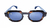 ADS - Óculos de Sol Retangular em Acetato Preto e Azul com Lentes Escuras na internet