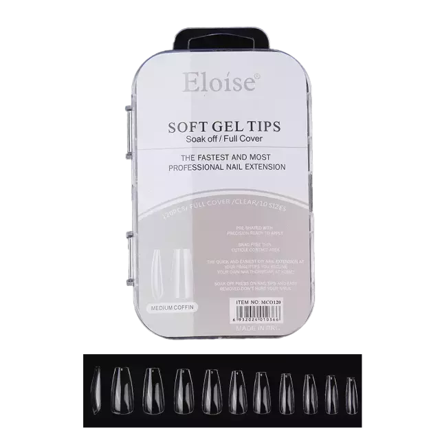Cajas de tips soft gel eloise x120u