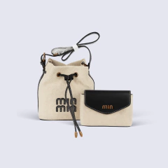 BOLSO CON TIRA NEGRA MINMIN - BEIGE - comprar online