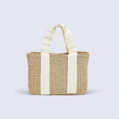 BOLSO F&B CHICO MIMBRE CON CINTA - BEIGE - comprar online