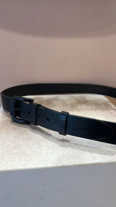 CINTO BURBERRY NEGRO HEBILLA NEGRA - 112x3cm - 0011228