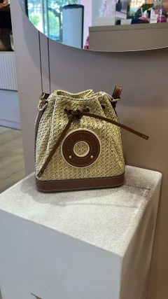 BOLSITO LV MIMBRE C/DETALLES MARRON - BEIGE - 0008071