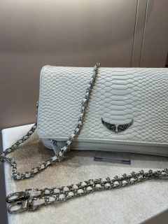 BANDOLERA ZADIG CROCO BLANCA