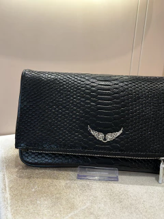 BANDOLERA ZADIG CROCO BLANCA