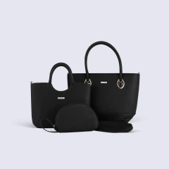 SET DE CARTERAS CARBELLA X4 LISO - NEGRO - comprar online