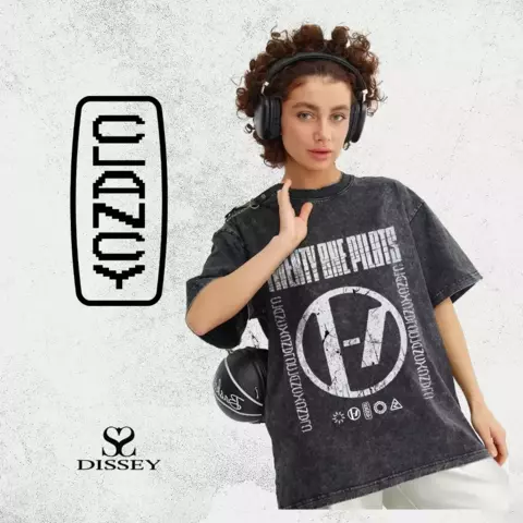Camiseta Twenty One Pilots Acid Wash