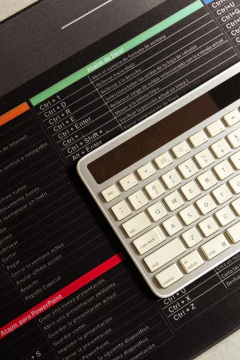 Desk Pad Atajos Excel/Office (84 x 38 cm) Bordes Cosidos - comprar online