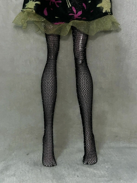Meia Calça Preta Brilhante Artesanal - Monster High Boneca Acessório - comprar online