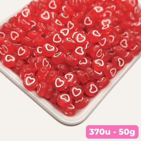 Corazones rojos traslúcidos - comprar online