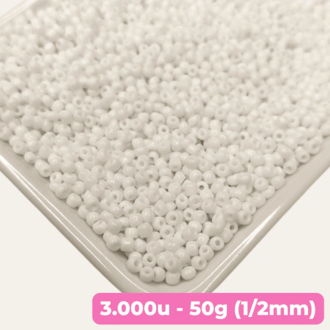 Mostacillas blancas opacas - comprar online