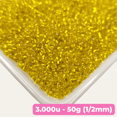 Mostacillas color interno metalizado | amarillo - comprar online