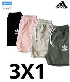 3x1 Shorts Adidas de Algodón para Mujer