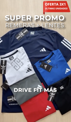 ¡3X1! REMERAS ADIDAS DRI -FIT + LENTES RAYBAN DE REGALO en internet