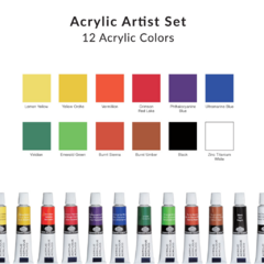 Caja Set de Arte RSET-ART4204 - Black Series - 28 Piezas - comprar online