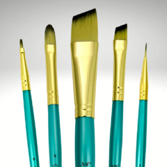 Set 5 Pinceles Menta RMEN-SET982 - Acrílico