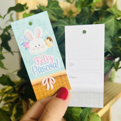 50 Tags de Páscoa Coelhinho para Presentes Tiffany, Tags para embalagens