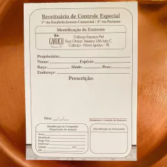 Bloco 15x21cm Preto e Branco Personalizado com 100 Folhas