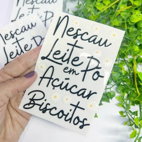 Adesivo Potes | Nescau, Leite em Pó, Açúcar, Biscoito - comprar online