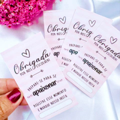 50 Cartões de Agradecimento ROSA para Clientes, Cartão de agradecimento, Cartão para encomendas