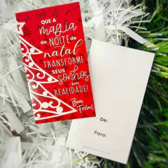 25 Tags de Natal Vermelha Frase para Presentes - comprar online