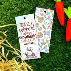 25 Tags de Páscoa 9x4cm para Presentes - comprar online